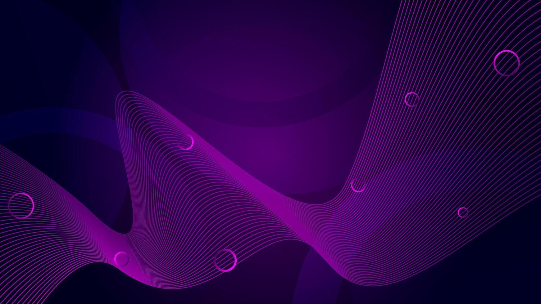 Abstract modern geometric background with dark blue and black tones. The background features smooth, flowing wave. Minimal abstract wavy gradient background vector