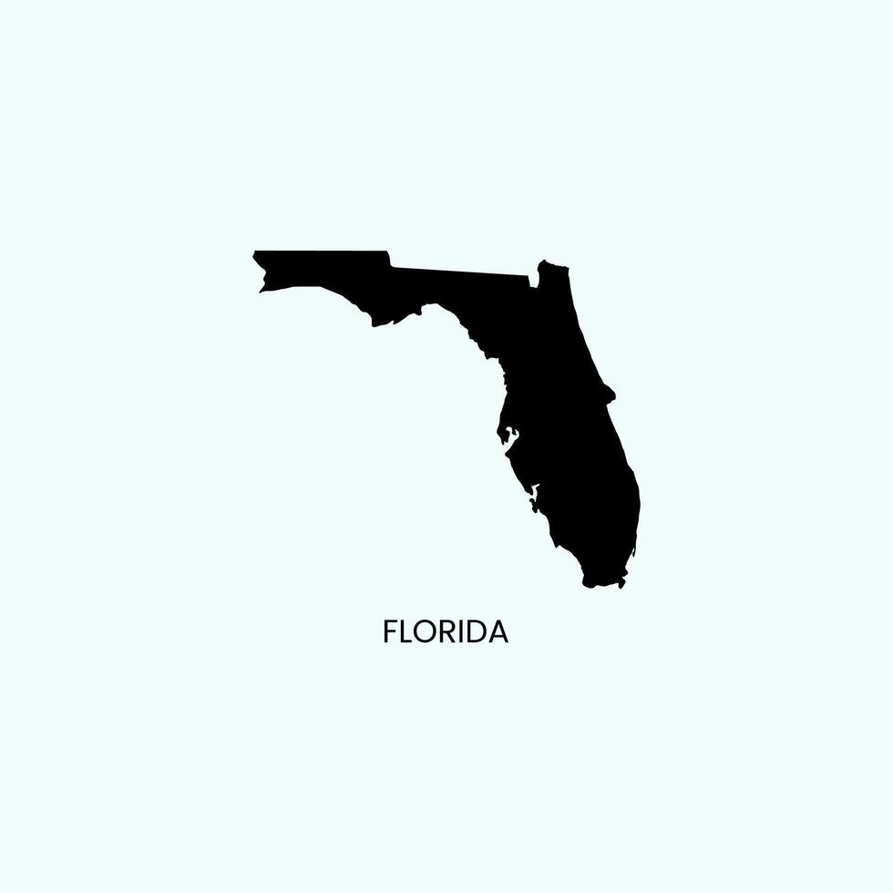 Florida map outline stock illustration. vector