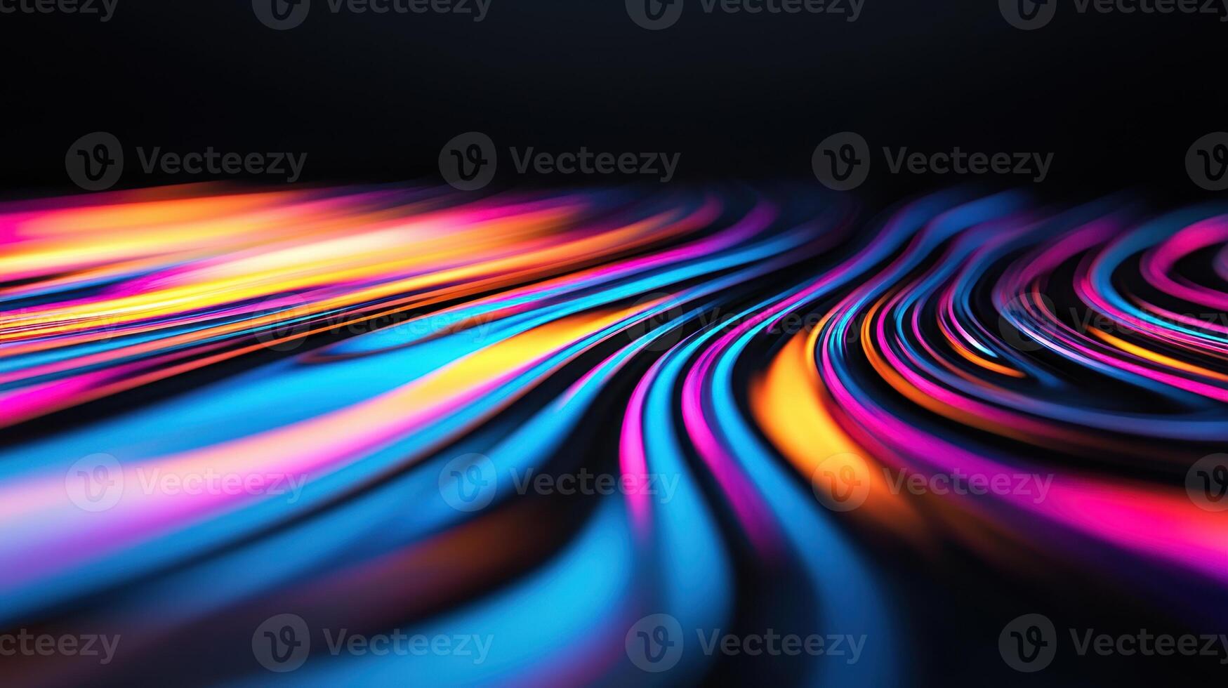 Abstract Swirling Neon Lights Vibrant Colorful Energy Flow Dynamic Background Design photo