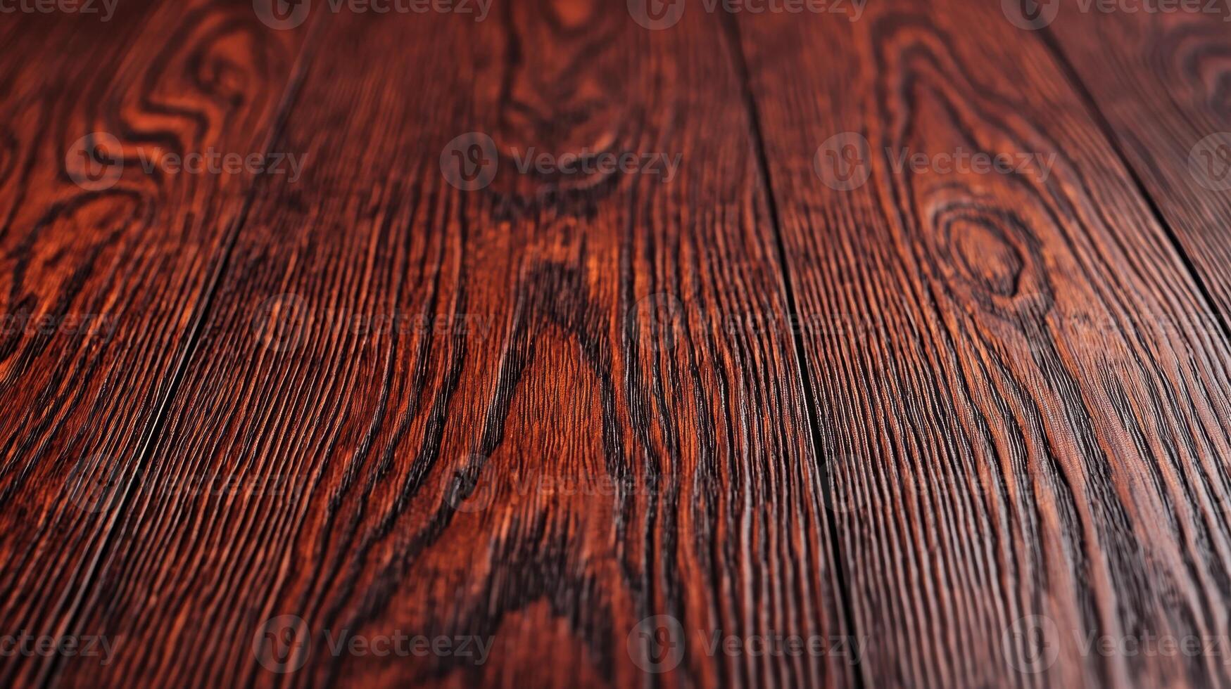 Rich Dark Brown Wood Texture Detailed Grain Pattern Natural Wooden Surface Background photo