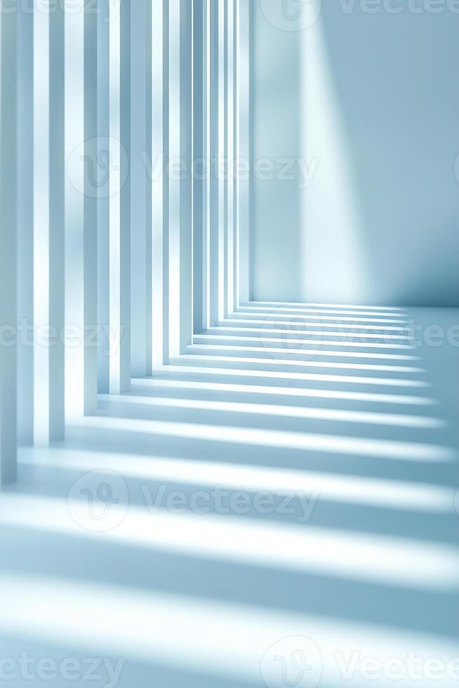 This Nordic-inspired abstract background features calming light blue tones with vertical grooves and subtle shadows. It offers ample clean space for text overlay in a minimalist style photo