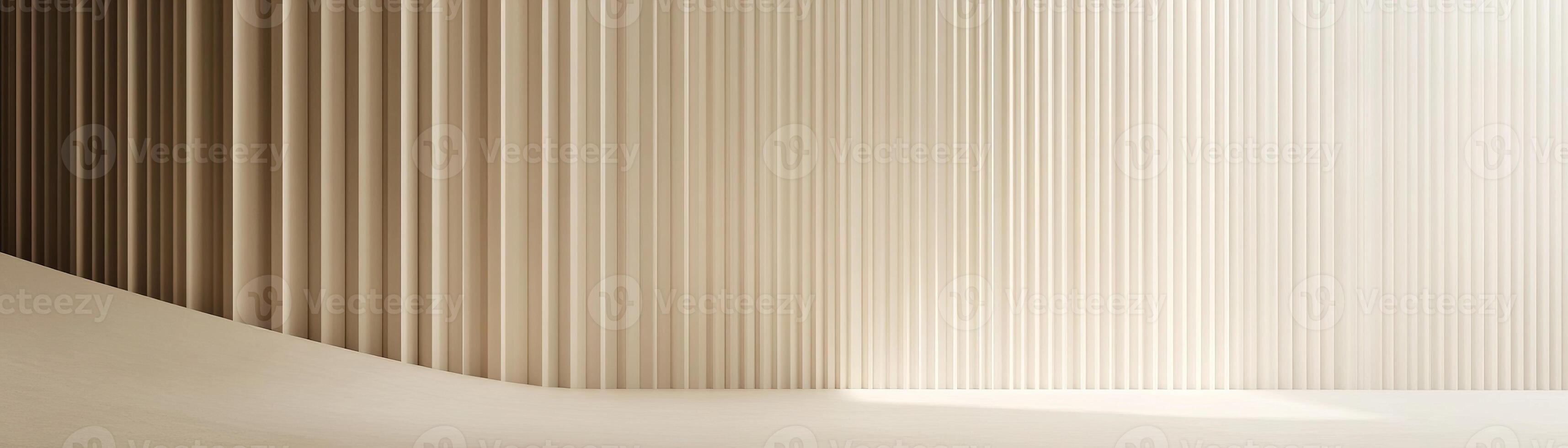 This sophisticated Nordic-inspired background showcases elegant vertical grooves in soft beige tones, providing a cozy yet modern atmosphere, perfect for text integration and stylish presentations photo