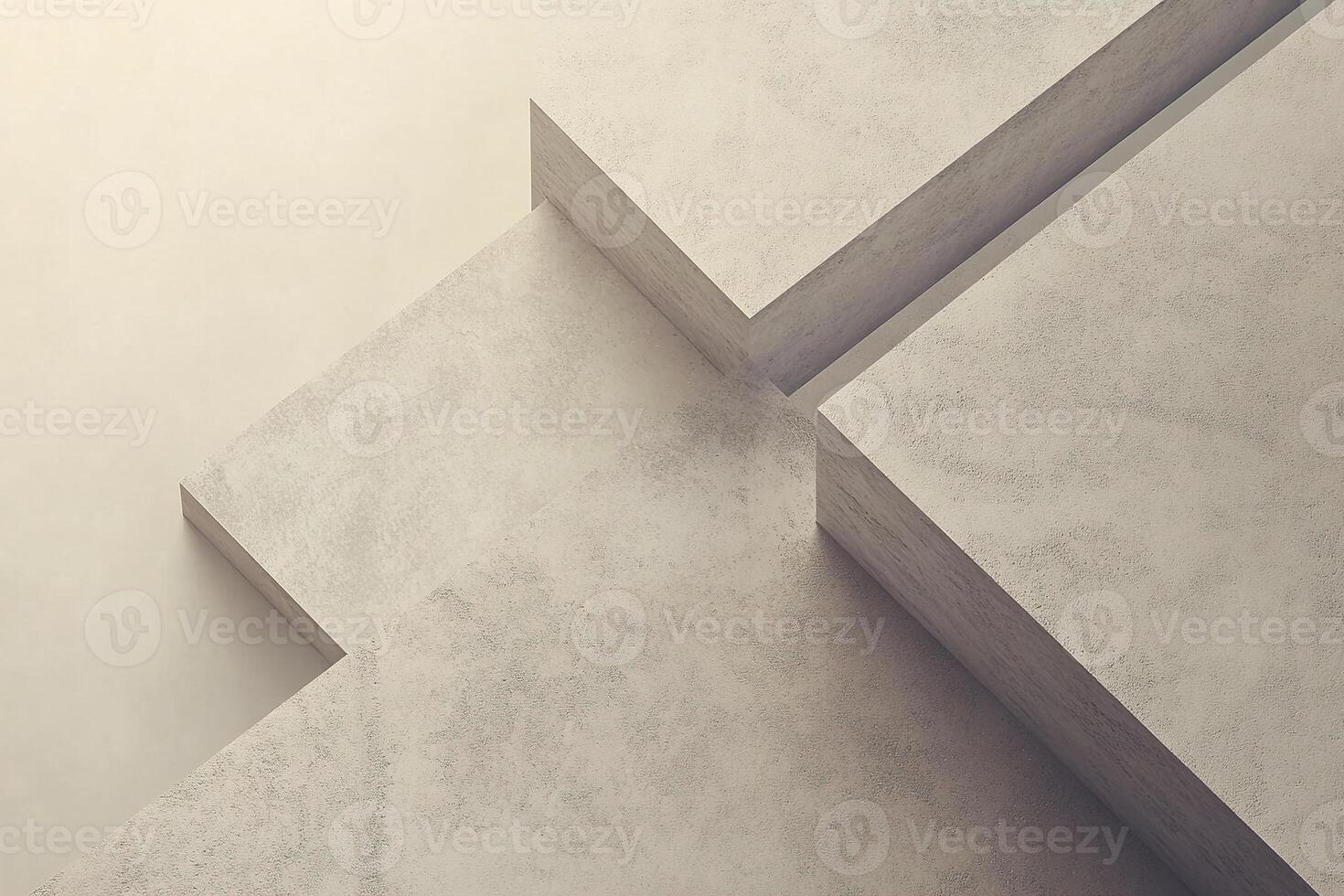 Overlapping concrete slabs create a calming yet modern abstract composition against a soft beige background, offering ample clean space for text overlay and design elements photo