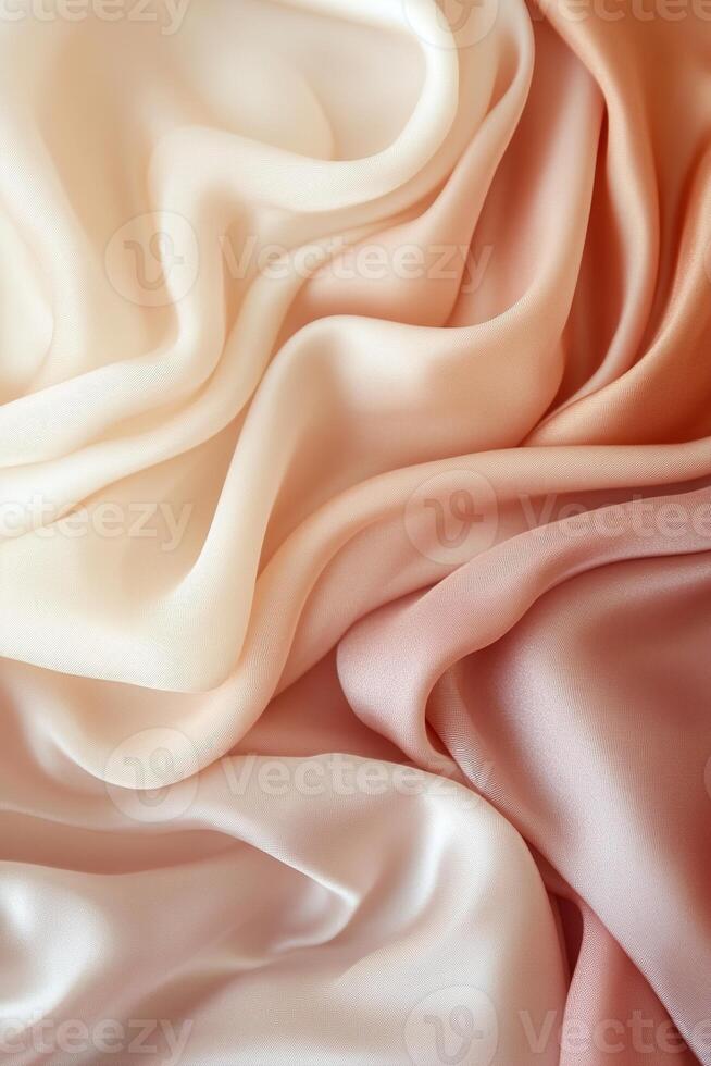 Soft hues of dusty rose transition gracefully into champagne beige, creating a calming gradient. The satin-like texture adds warmth, perfect for text overlay or elegant backgrounds photo