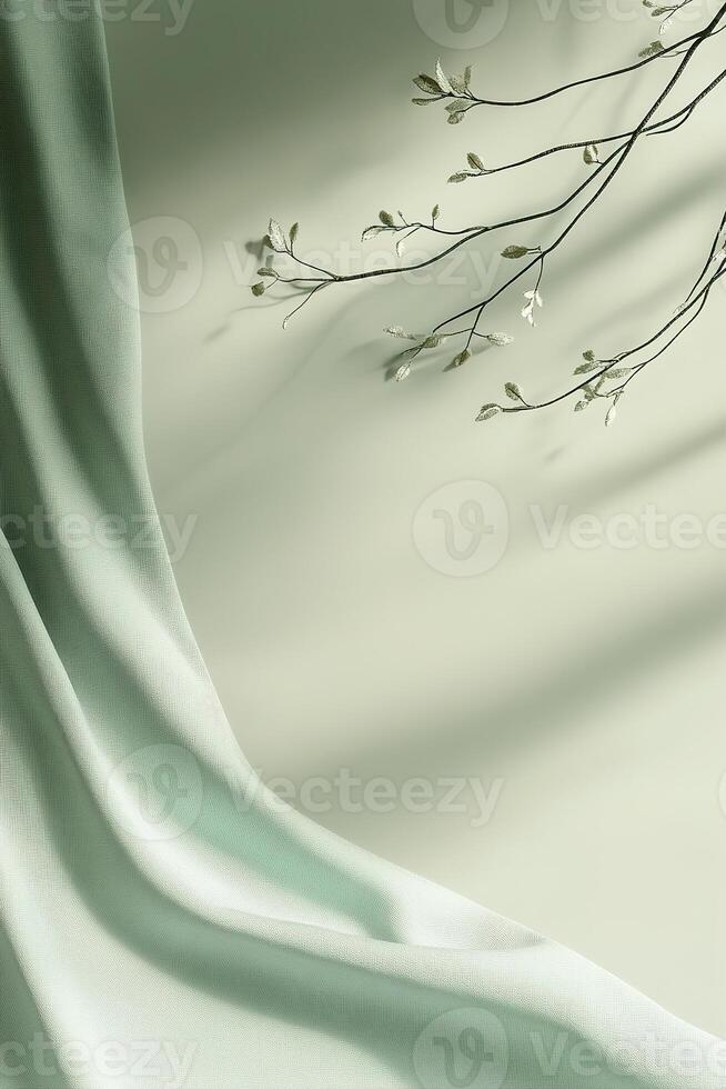 The background showcases a gentle gradient that transitions from soft sage green to a creamy neutral hue. It provides a tranquil atmosphere, perfect for an elegant text overlay in modern designs photo