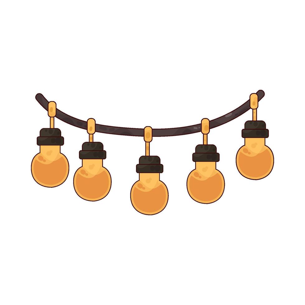 string lights illustration vector