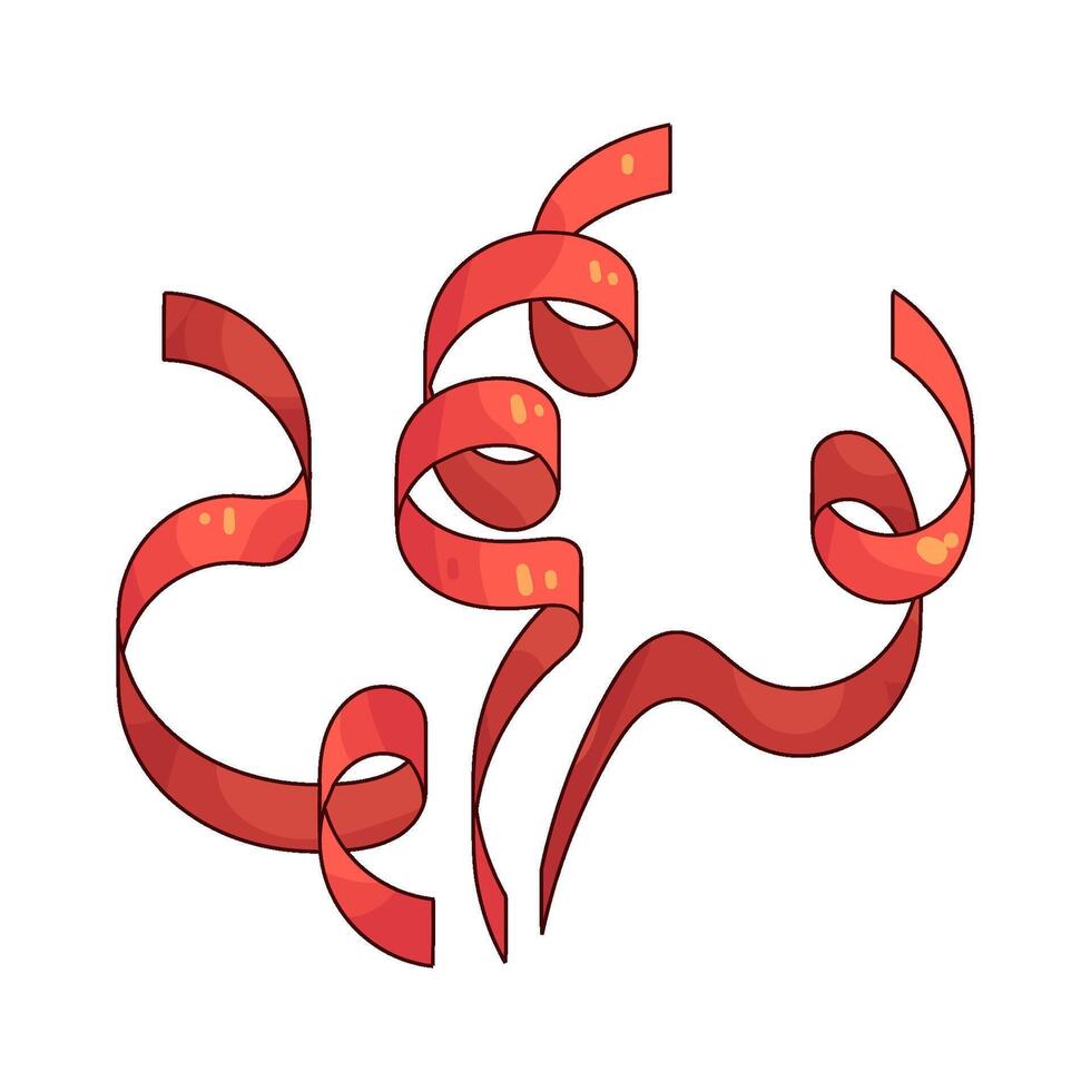 red Streamers illustration vector