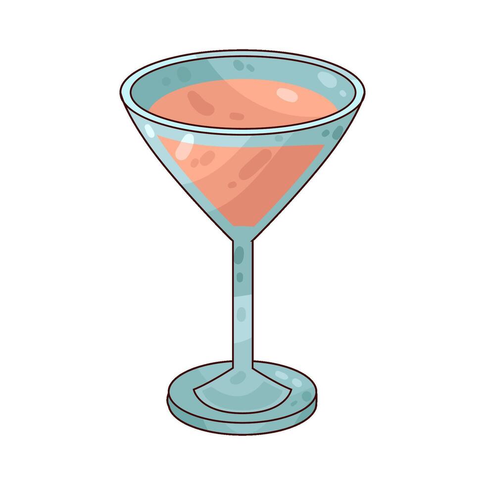 Cocktail glass illustration vector