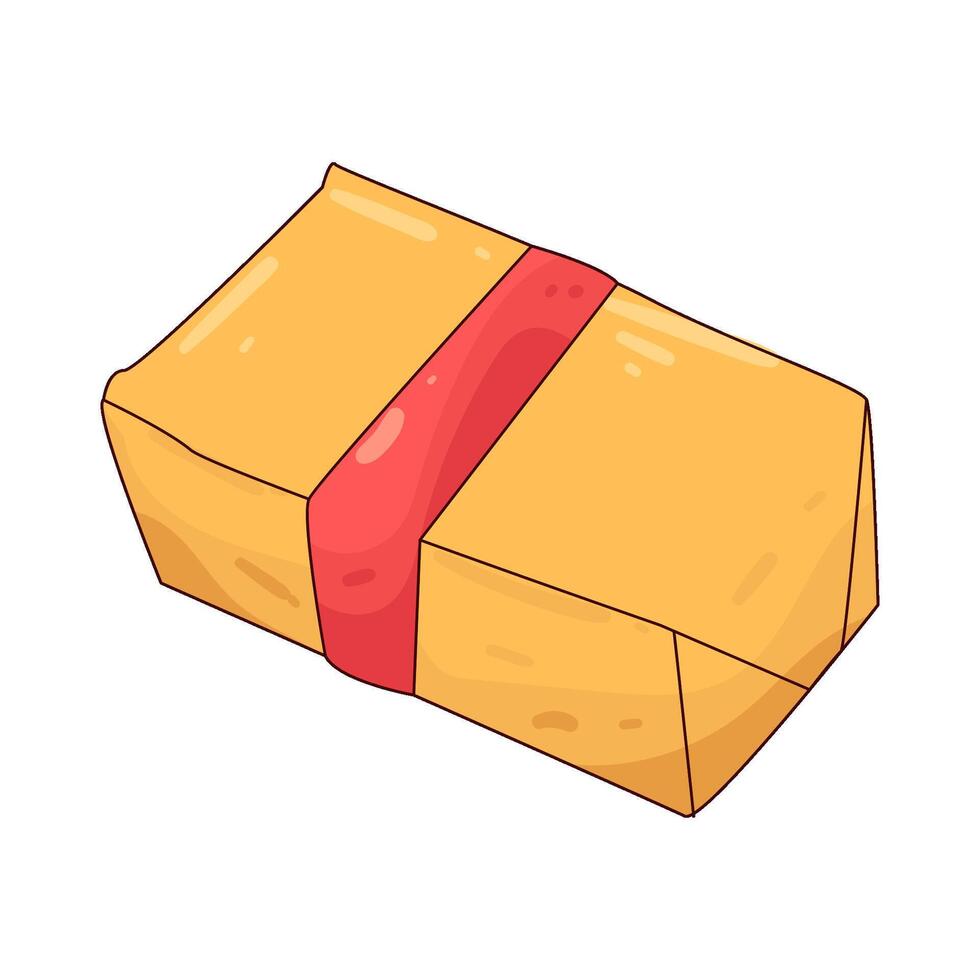 Wrapped present illustration vector