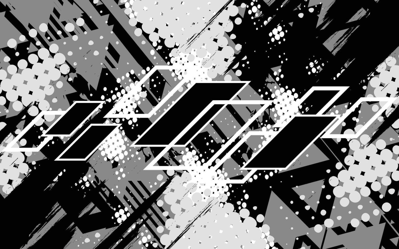 abstract background with black and white geometric shapes vector