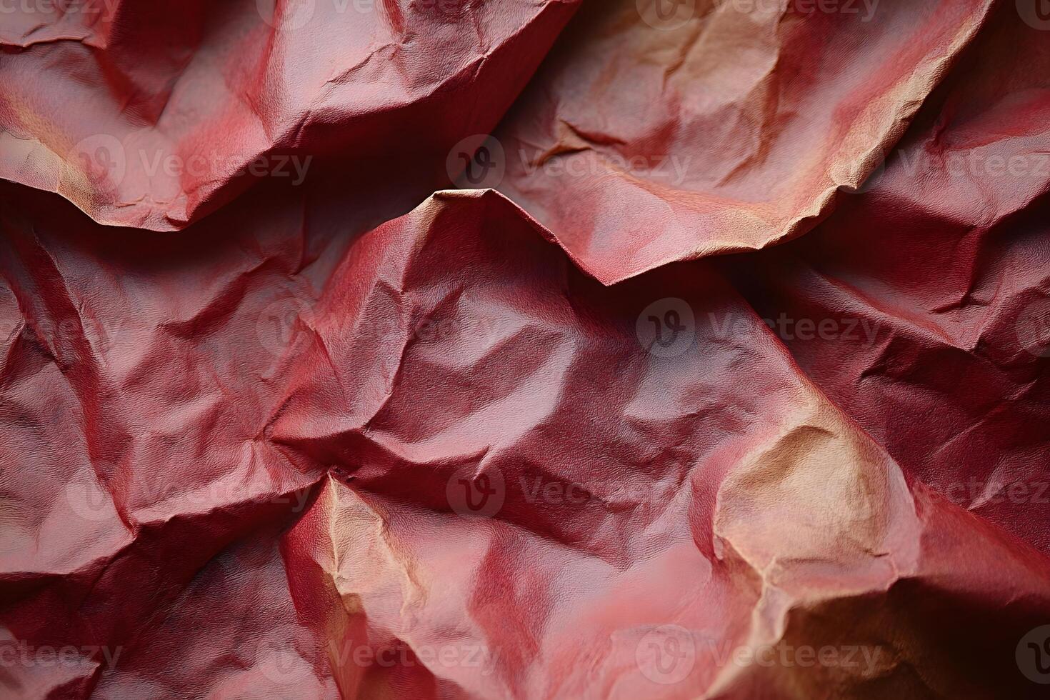 Abstract Crumpled Red Paper Texture for Artistic Background Design photo