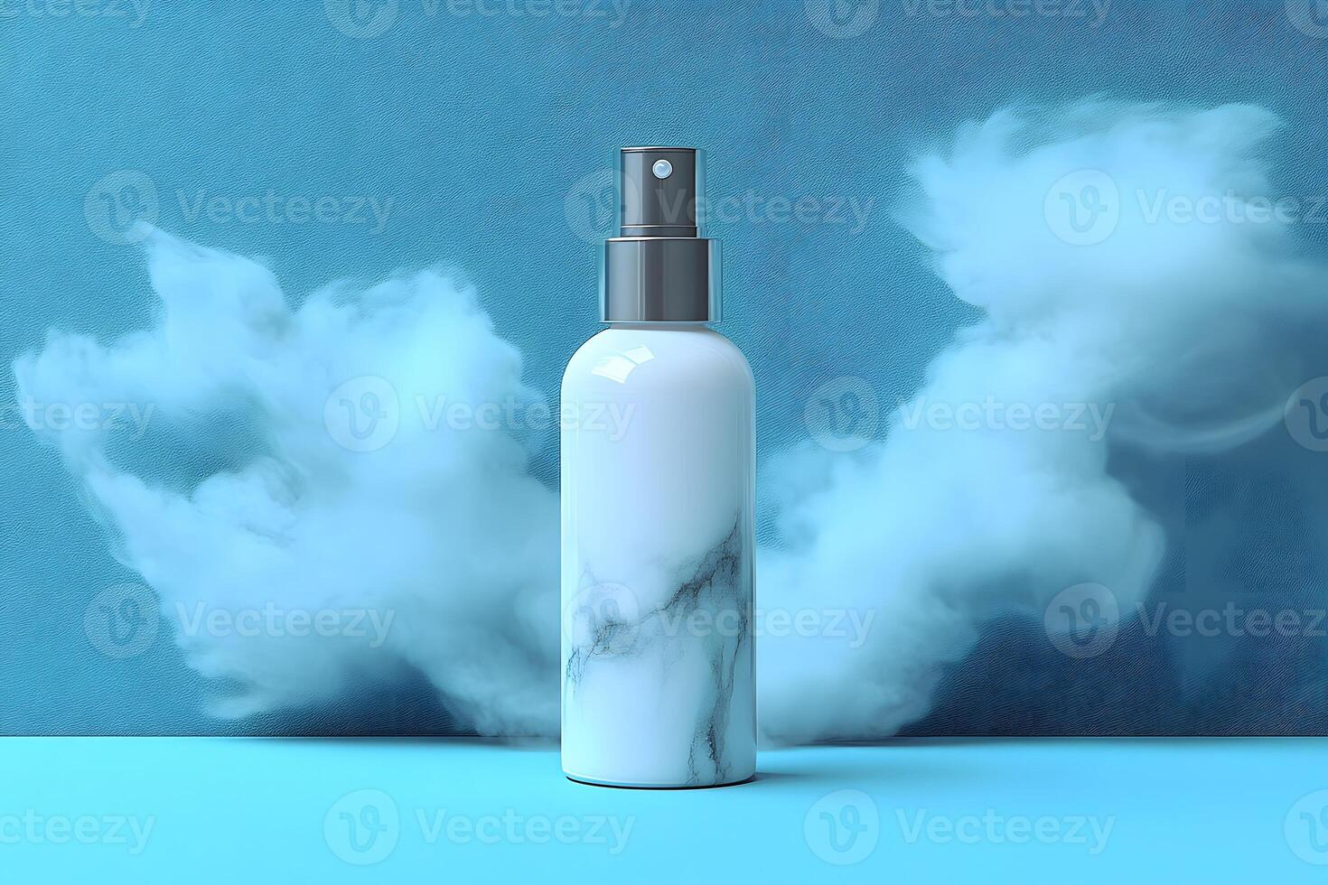Elegant Marble-Design Spray Bottle with Mist Effect for Skincare Branding and Packaging photo