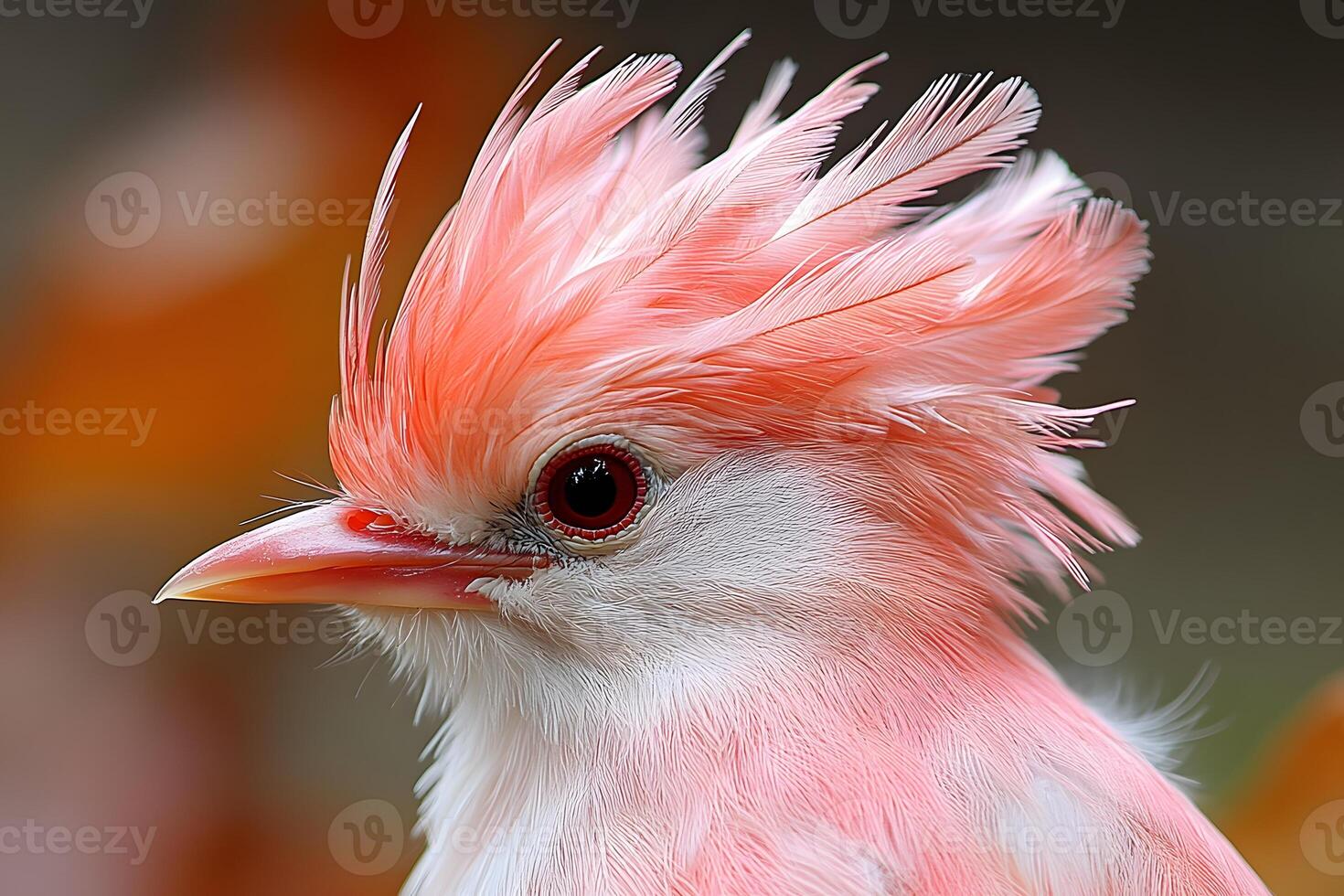 Vibrant Pink-Crested Bird with Striking Plumage for Nature and Wildlife Design photo