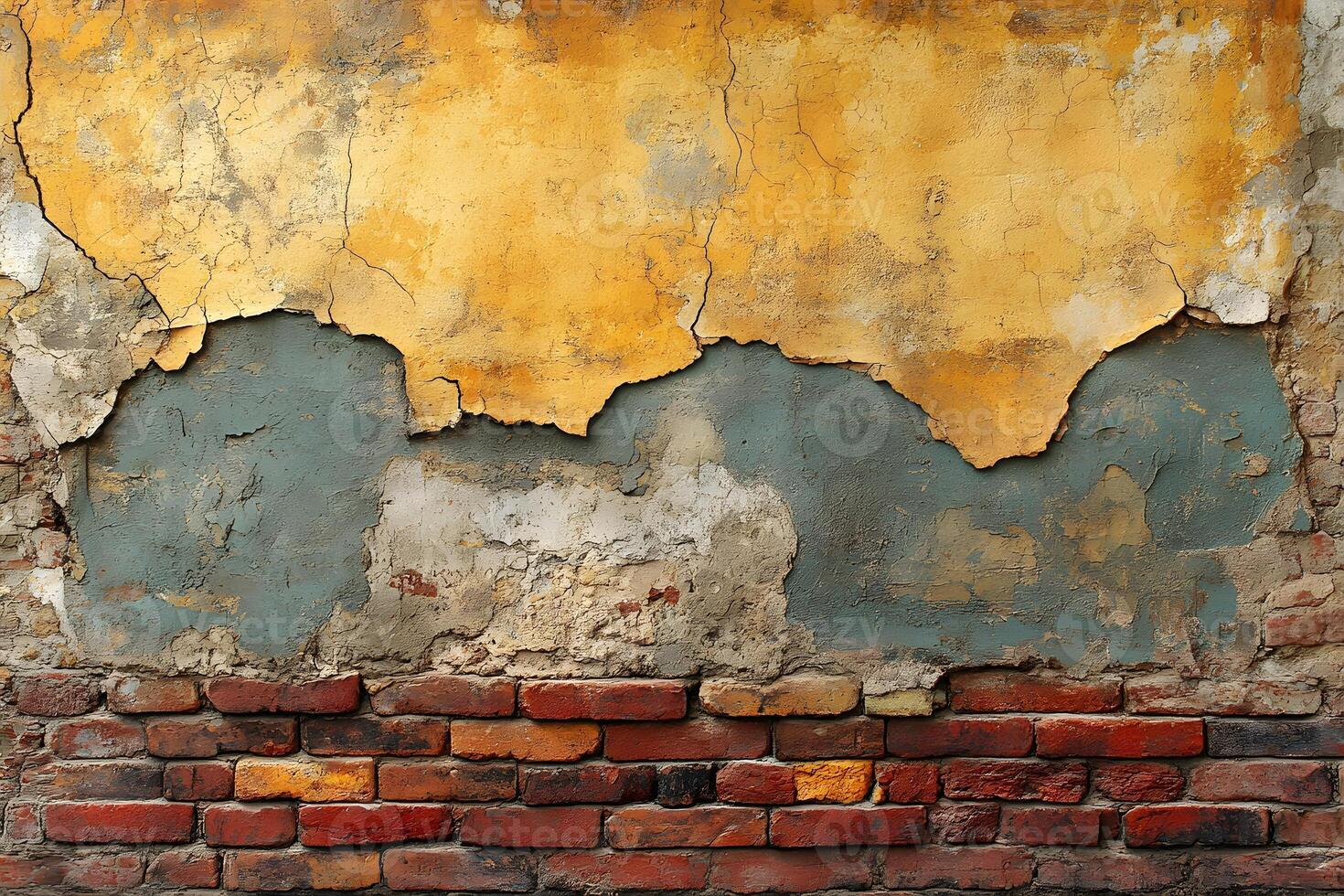Weathered Brick and Plaster Wall Texture for Design and Architecture Projects photo