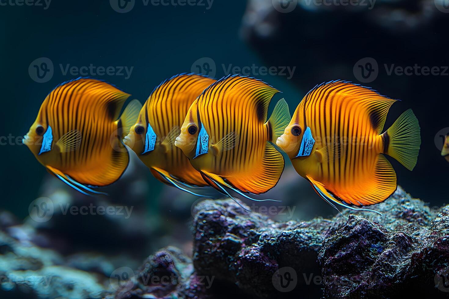 Vibrant Copperband Butterflyfish in Natural Underwater Habitat for Marine Photography photo