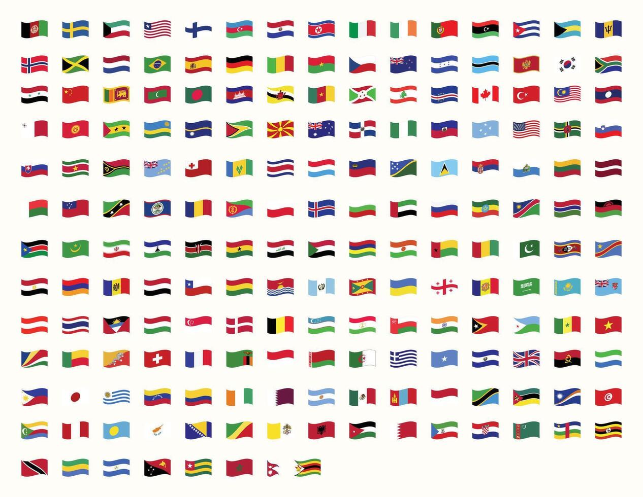 World Country Flags Stock Illustrations. Flags of the World Stock Image. vector