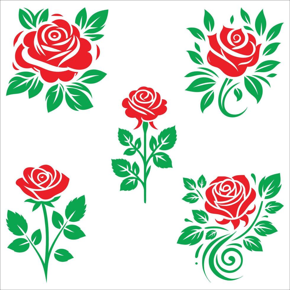 Red roses Flower vector