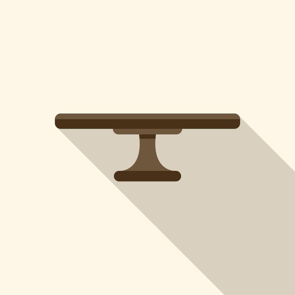 Empty round cake stand displaying baking creation potential vector