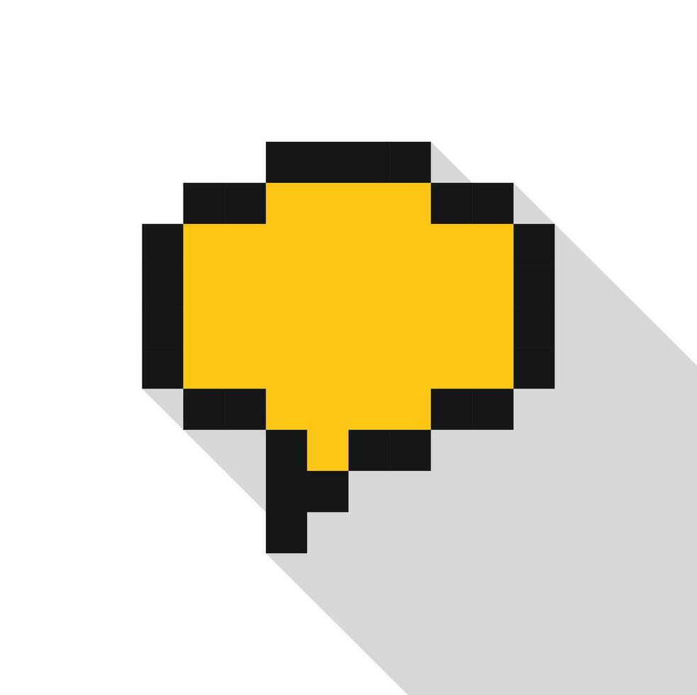 Pixelated speech bubble displaying social media communication vector