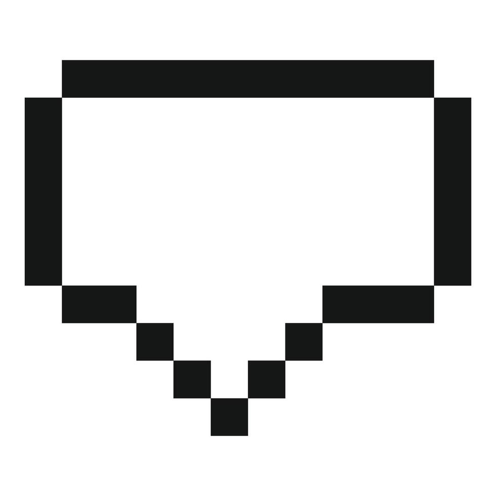 Pixelated speech bubble showing conversation and communication vector