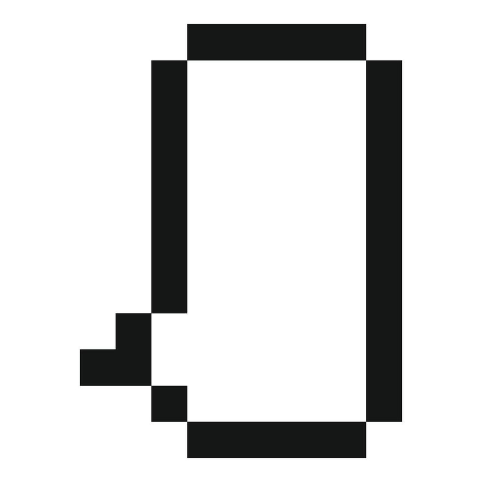 Pixel art speech bubble showing empty dialogue box vector
