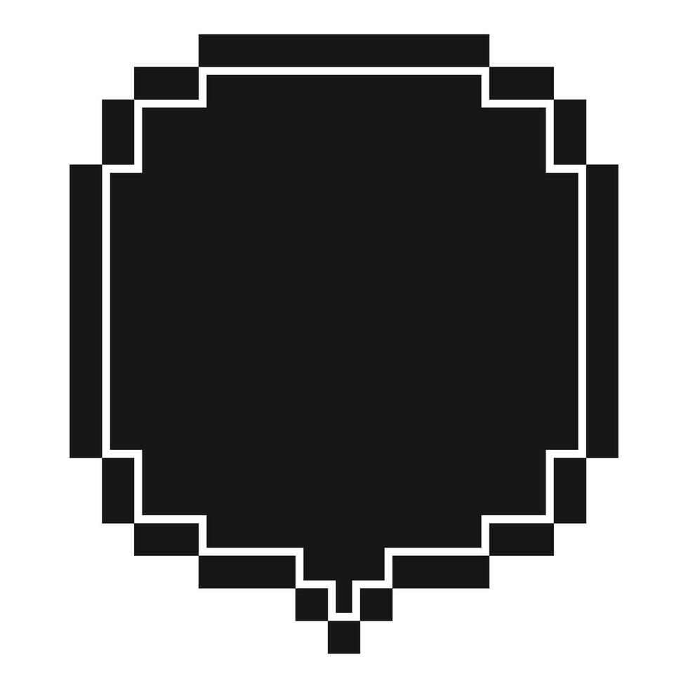 Pixelated speech bubble communicating a message in a digital world vector