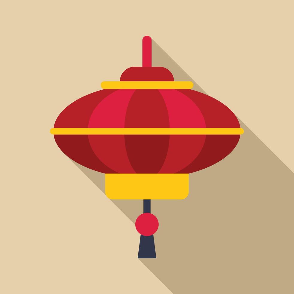 Red chinese paper lantern hanging and celebrating lunar new year festivities vector