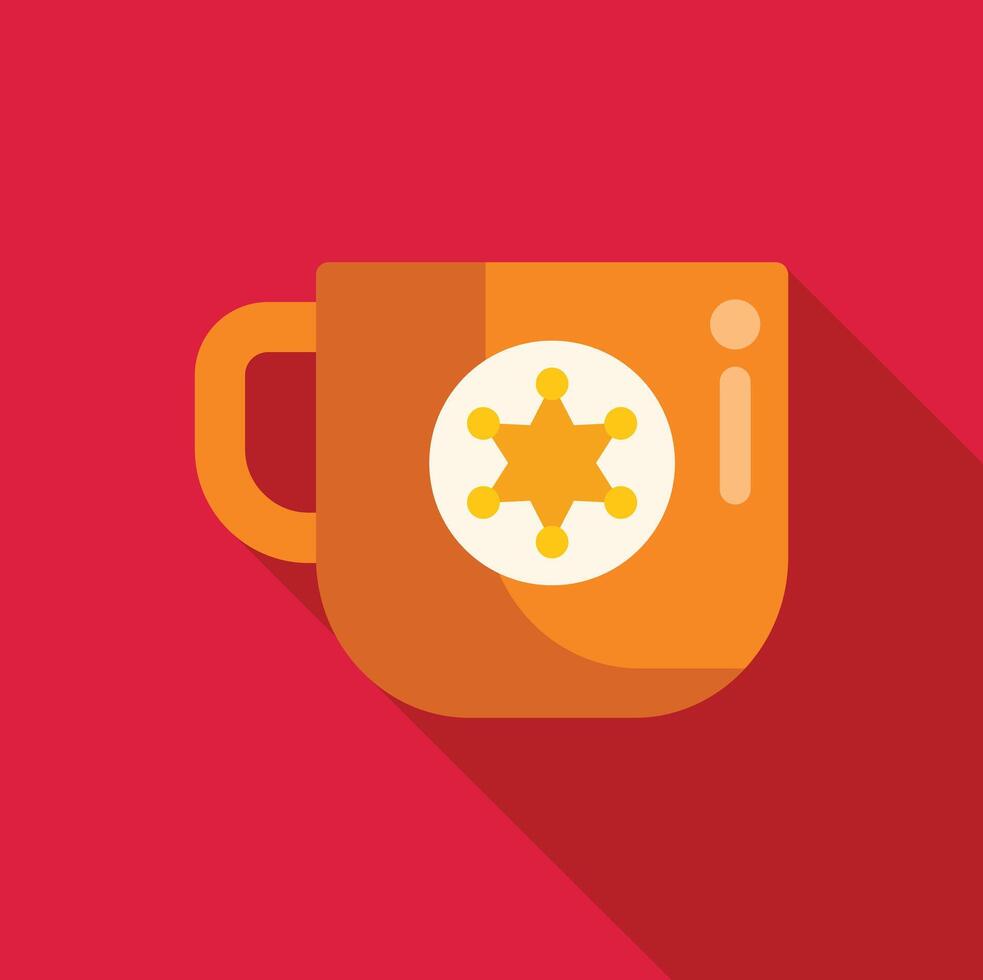Sheriff mug representing law enforcement and justice vector