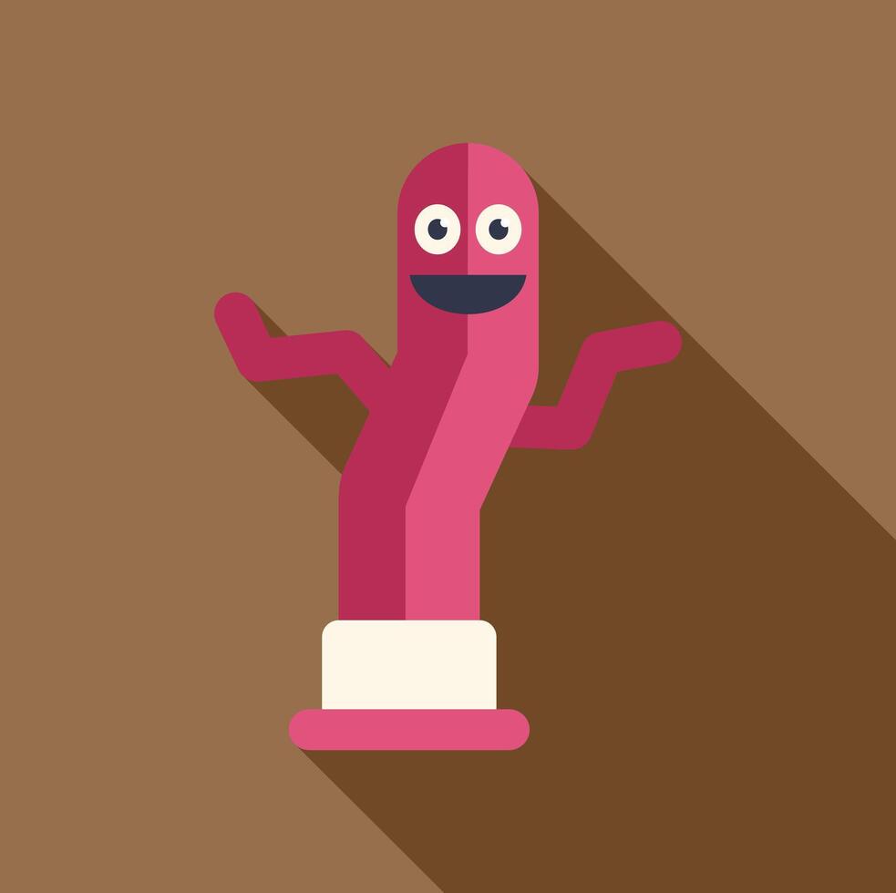 Wacky waving inflatable arm flailing tube man dancing happily vector