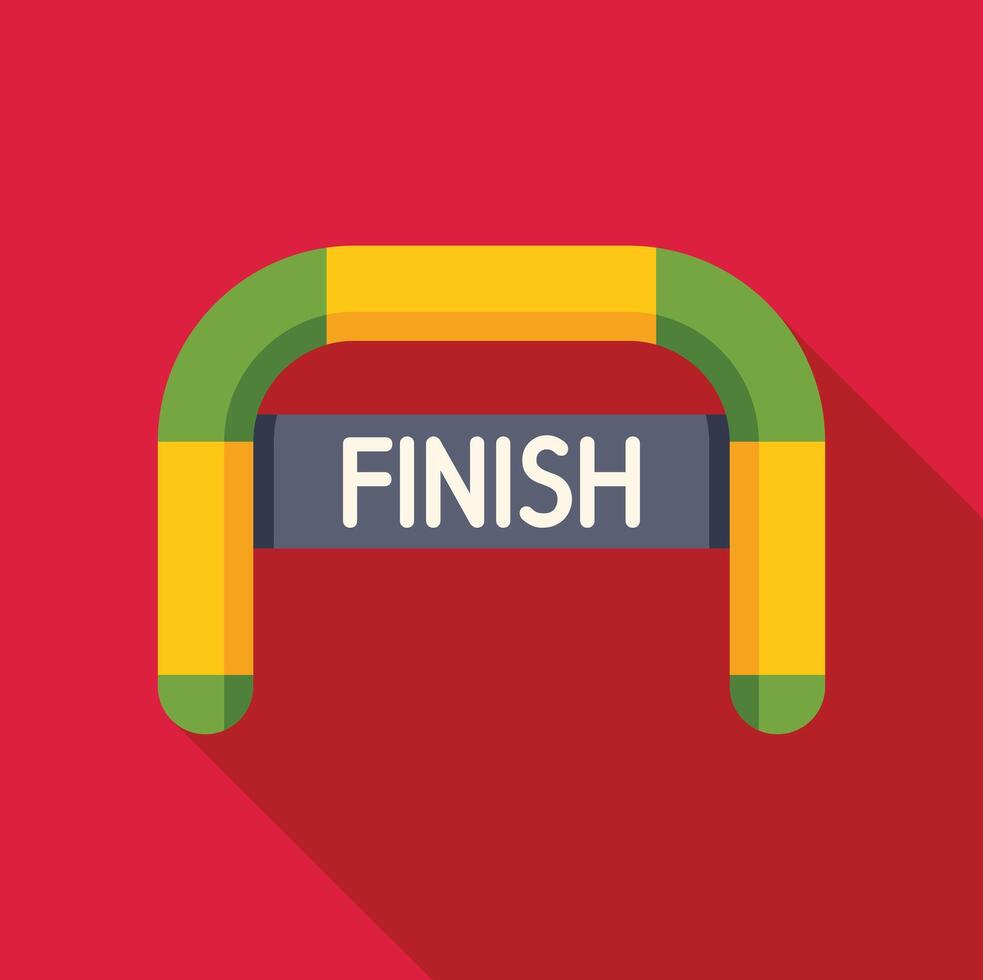 Inflatable finish line arch representing the end of a race vector