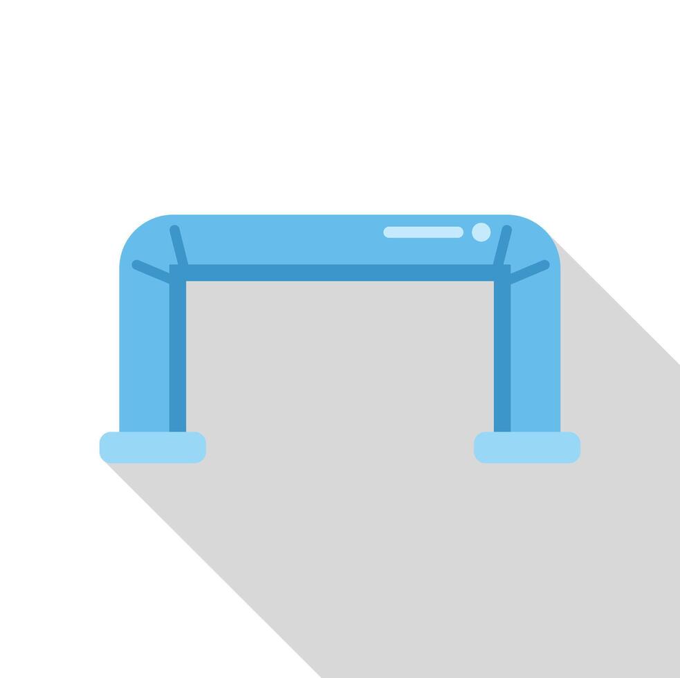Water pipe connecting two points with long shadow vector
