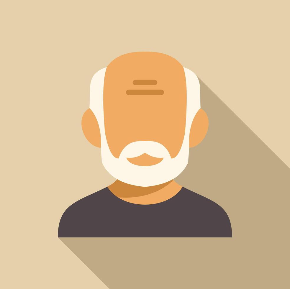 Senior man avatar icon showing elderly person vector
