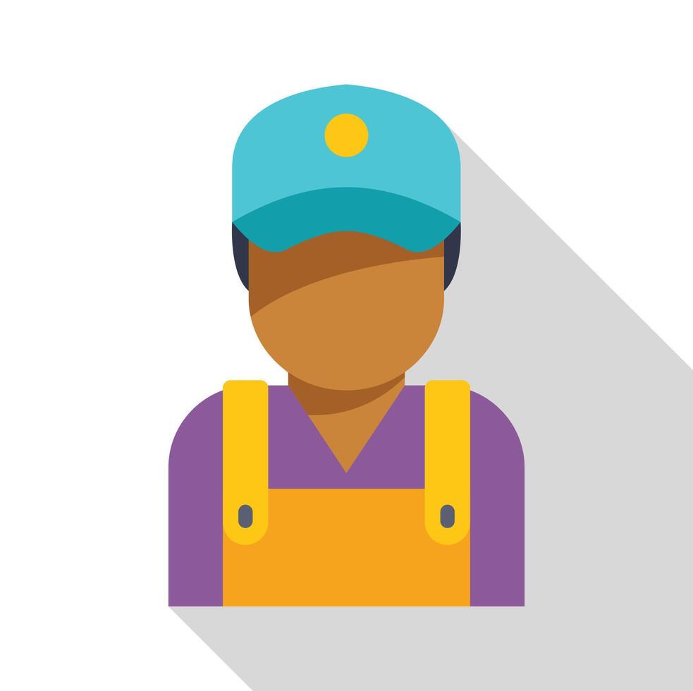 Delivery man wearing uniform and cap is delivering a package vector