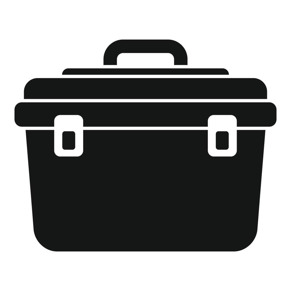 Plastic toolbox keeping instruments safe and organized vector