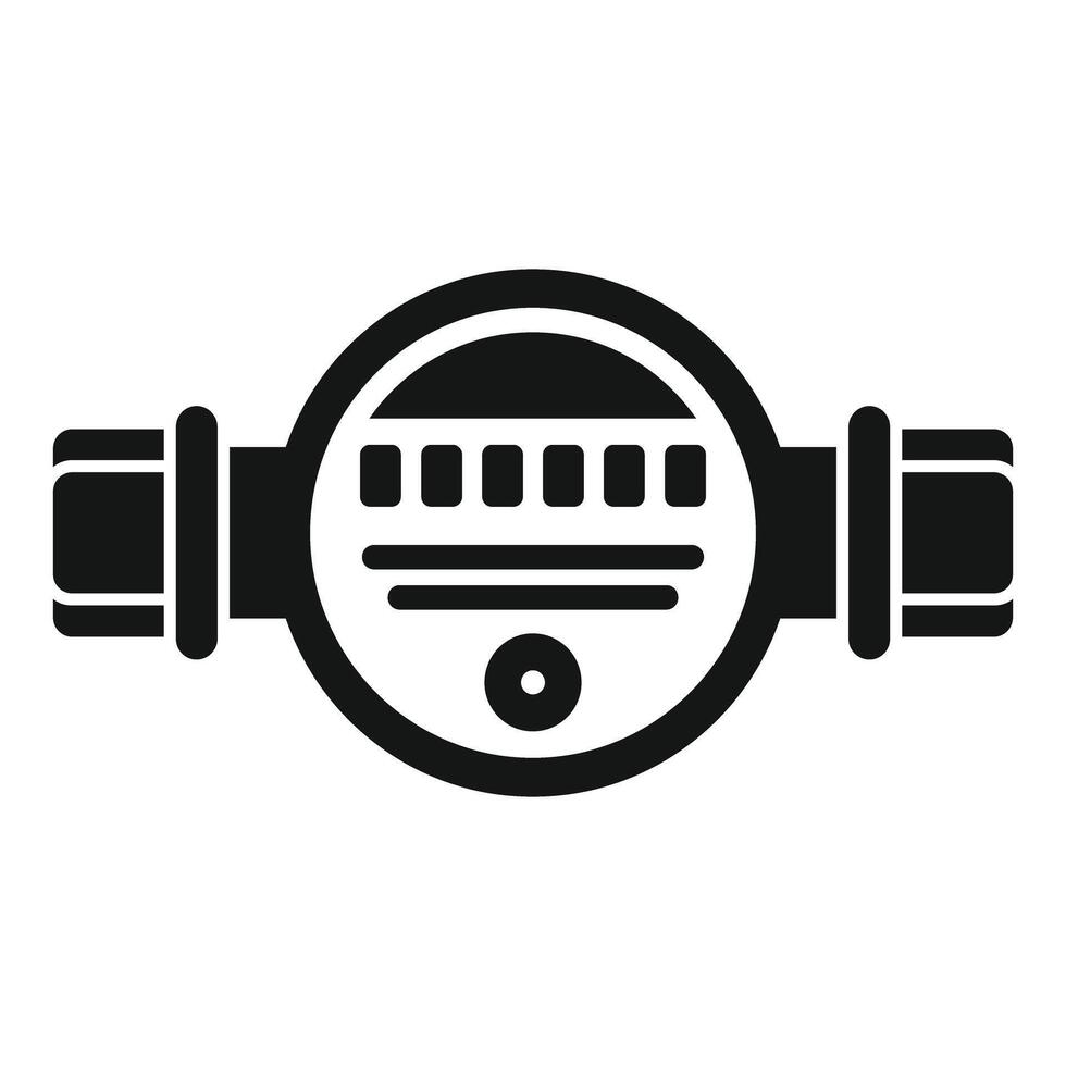 Water meter measuring water consumption providing accurate readings for efficient water management vector