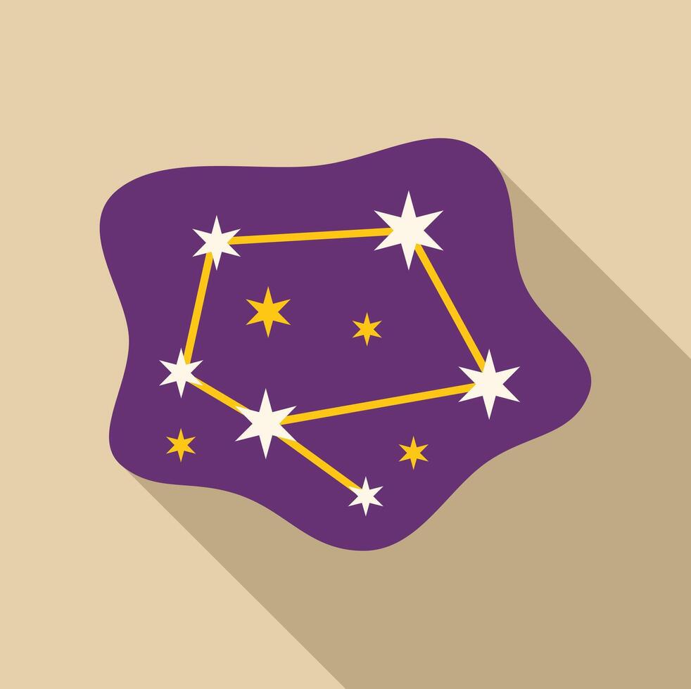 Gemini constellation forming an abstract shape with stars and lines vector