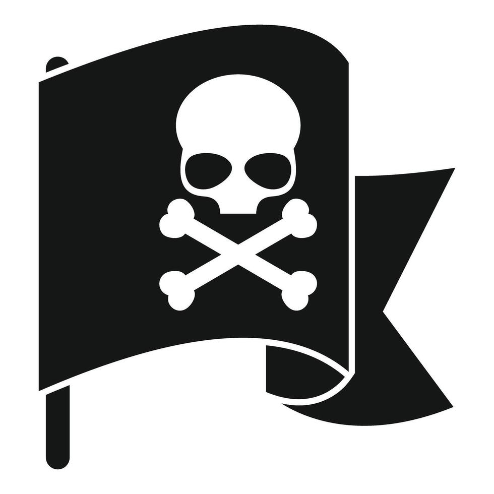 Jolly roger waving, symbolizing pirates, danger, and rebellion vector