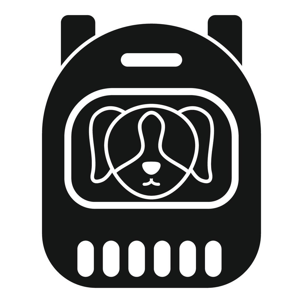 Dog carrier backpack for safe and comfortable pet travel vector