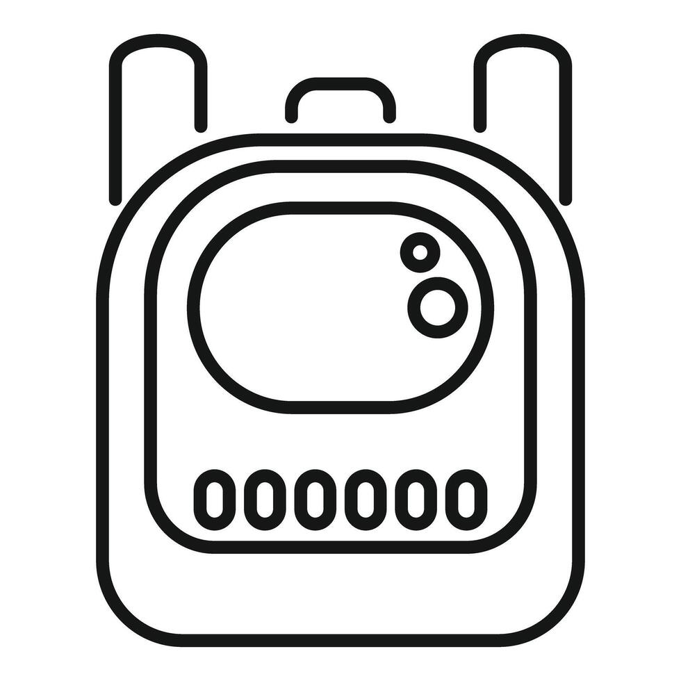 Portable radio transceiver device with antenna and display vector