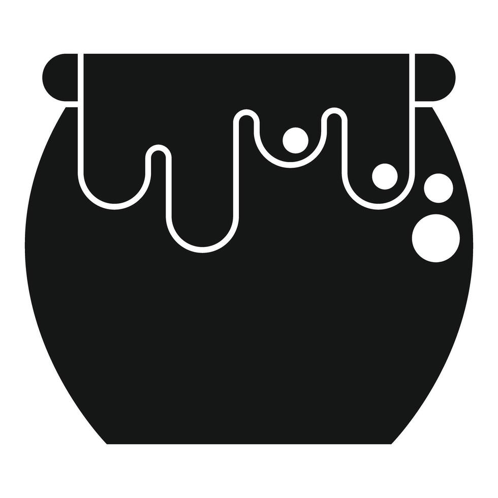 Full honey pot dripping with sweet nectar and bubbles vector