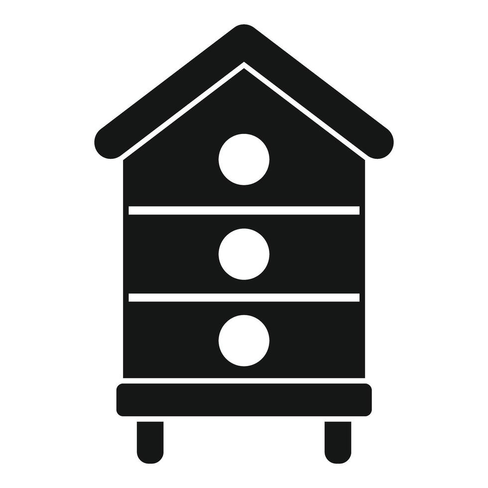 Wooden beehive for producing honey and storing beeswax vector
