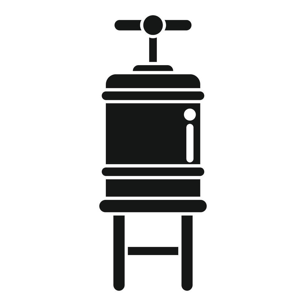 Traditional honey extractor crushing honeycombs on wooden legs vector