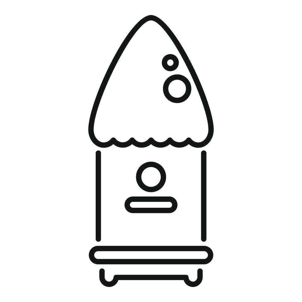 Voting booth being used for elections with person icon inside vector