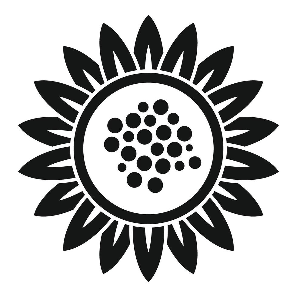 Sunflower with seeds showing growing in nature vector