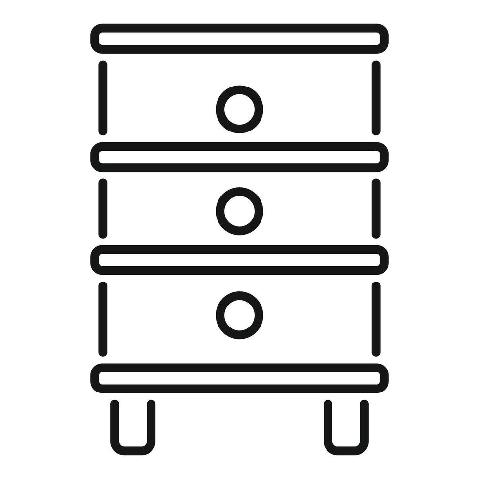 Wooden cabinet with drawers providing convenient storage solution vector