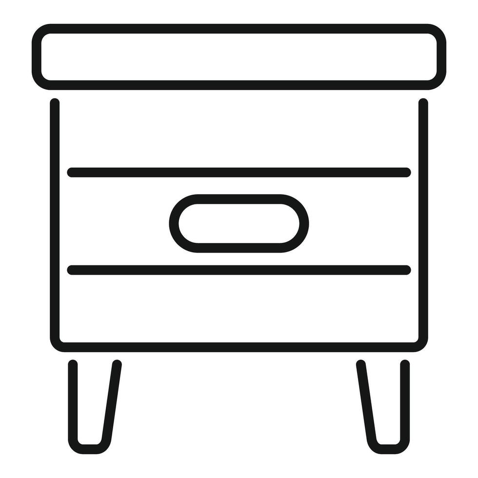 Beehive with honeycombs and entrance hole for bees producing honey vector