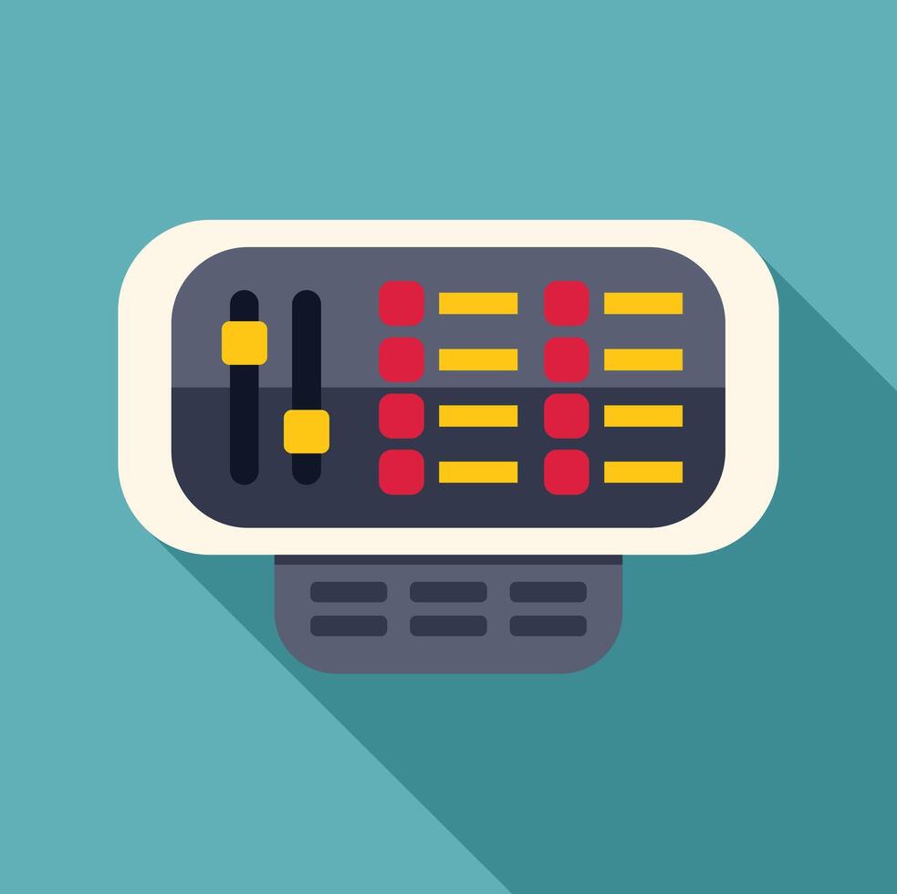 Recording studio device mixing music tracks with modern equipment vector