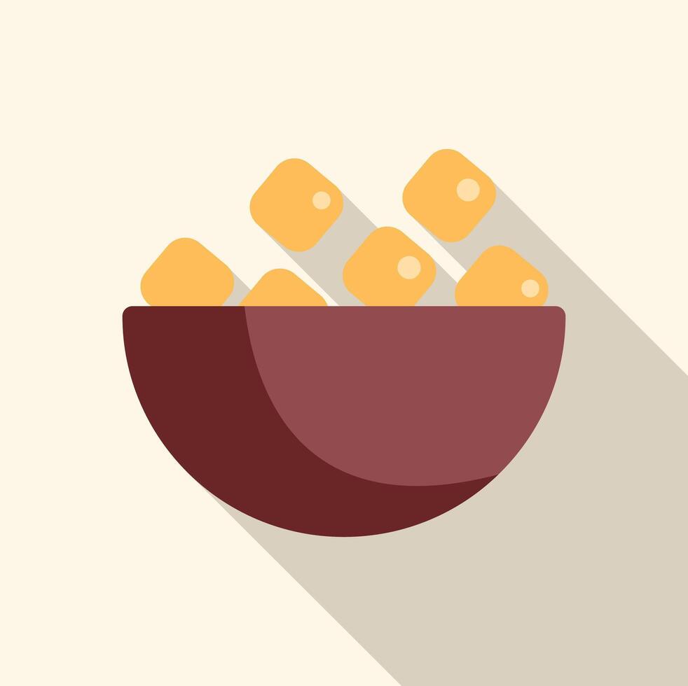 Bowl containing crunchy corn flakes for breakfast vector