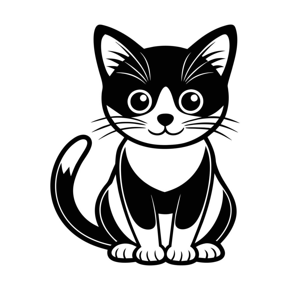 A cat cartoon illustration vector