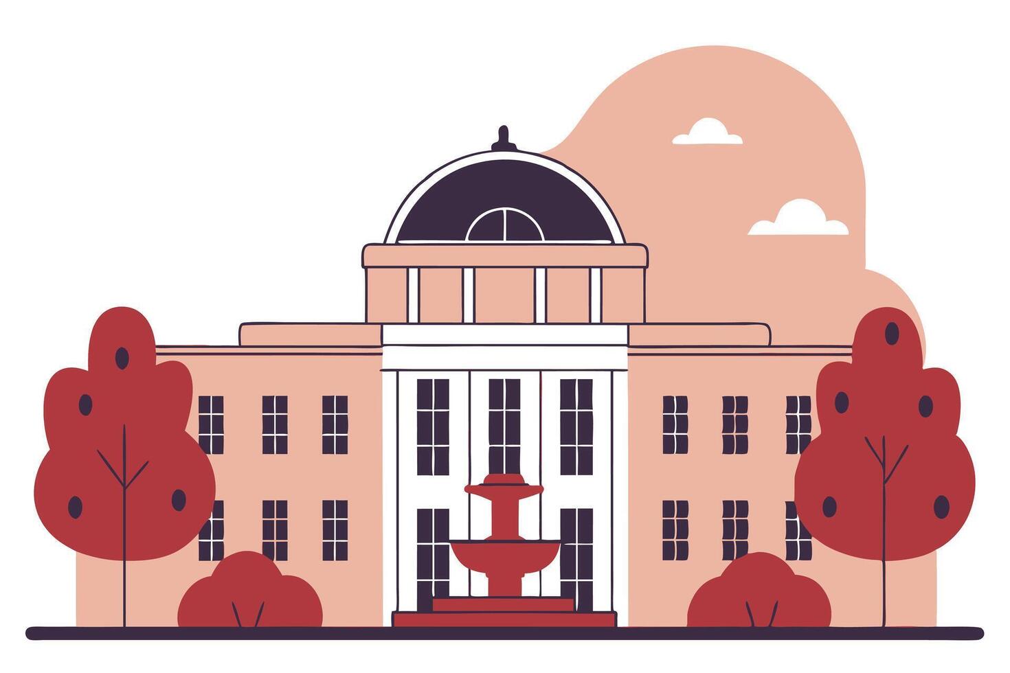 city hall concept illustration art vector